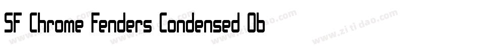 SF Chrome Fenders Condensed Oblique字体转换
